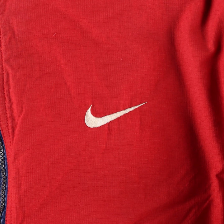 Vintage 90'S Nike Ripstop Reversible Down Jacket with Back Logo, Men's Size L Nylon navy blue type Vintage Second Hand