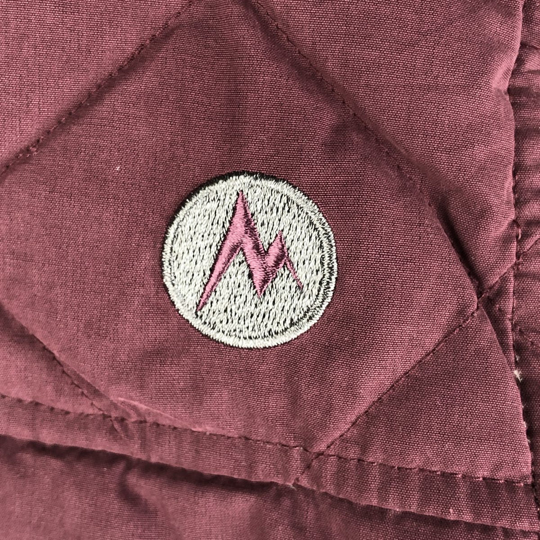 2000'S Marmot Quilted Down Jacket, Men's Size L polyester wine-red Vintage Second Hand