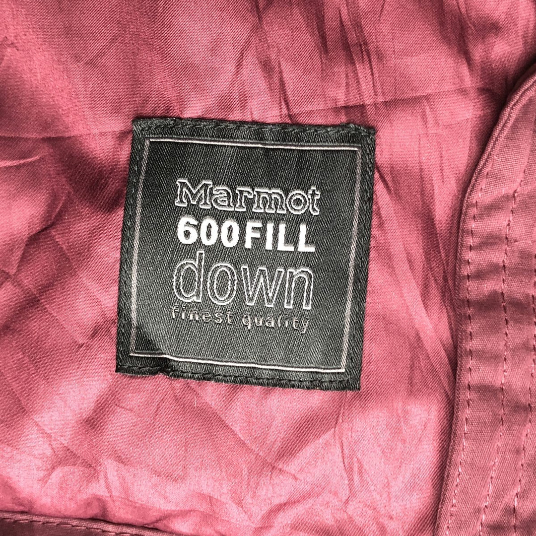 2000'S Marmot Quilted Down Jacket, Men's Size L polyester wine-red Vintage Second Hand
