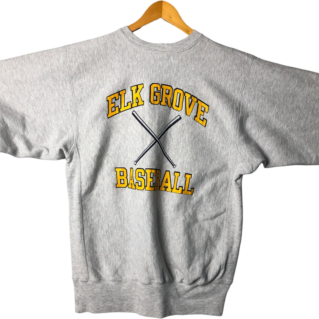 90'S Champion Reverse Weave Embroidered Tag Triple Print College Sweatshirt Trainer Made in USA Men's XXL cotton gray type Vintage Second Hand