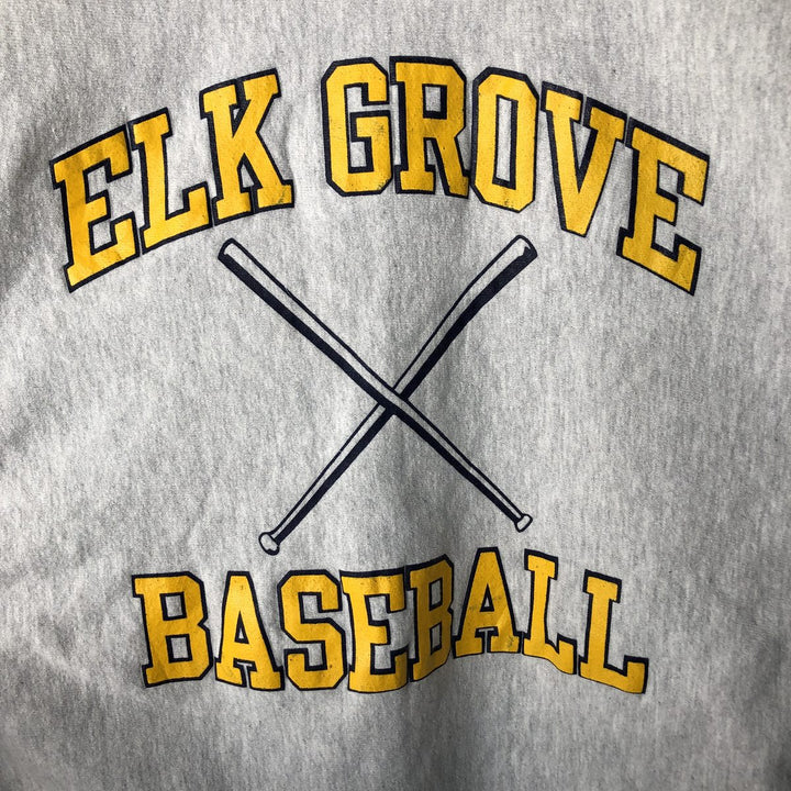 90'S Champion Reverse Weave Embroidered Tag Triple Print College Sweatshirt Trainer Made in USA Men's XXL cotton gray type Vintage Second Hand