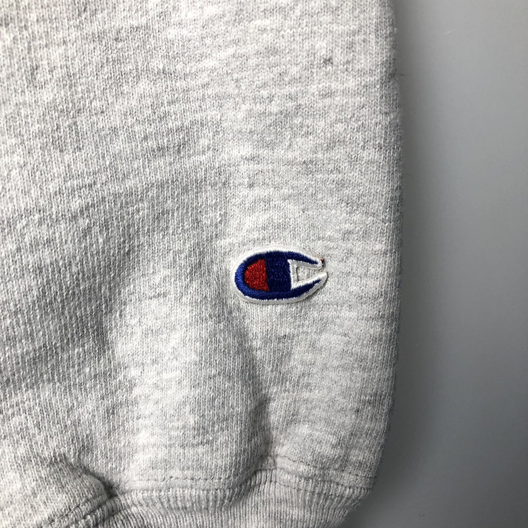 90'S Champion Reverse Weave Embroidered Tag Triple Print College Sweatshirt Trainer Made in USA Men's XXL cotton gray type Vintage Second Hand