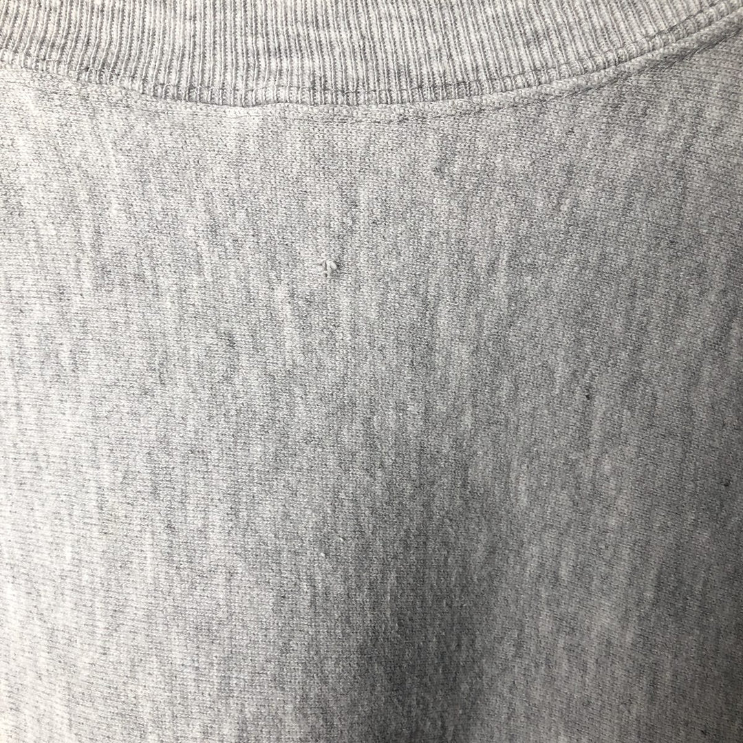 90'S Champion Reverse Weave Embroidered Tag Triple Print College Sweatshirt Trainer Made in USA Men's XXL cotton gray type Vintage Second Hand
