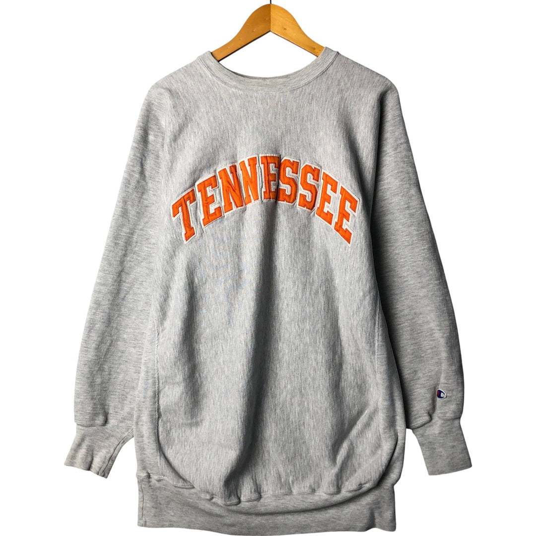 Big size 90'S Champion reverse weave embroidered tag college sweatshirt, sweatshirt, men's XXXL equivalent cotton gray type Vintage Second Hand