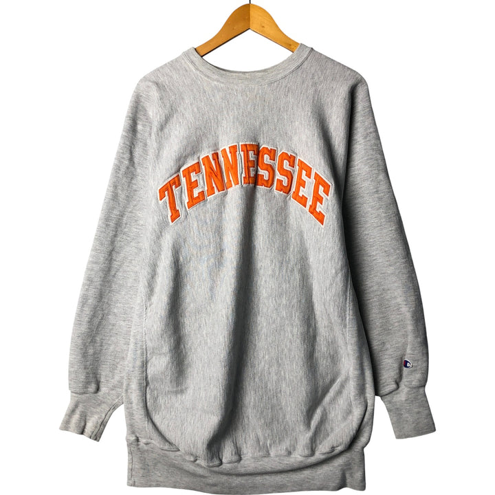 Big size 90'S Champion reverse weave embroidered tag college sweatshirt, sweatshirt, men's XXXL equivalent cotton gray type Vintage Second Hand