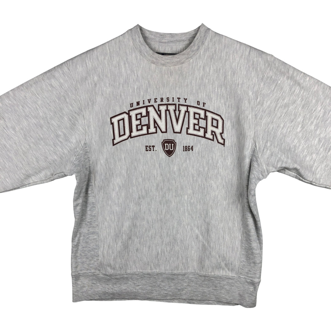 2000'S Champion Triple Print Original Reverse Weave College Sweatshirt, Men's Size Small cotton gray type Vintage Second Hand