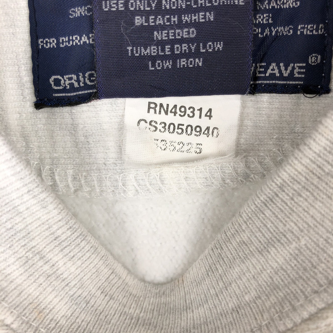 2000'S Champion Triple Print Original Reverse Weave College Sweatshirt, Men's Size Small cotton gray type Vintage Second Hand