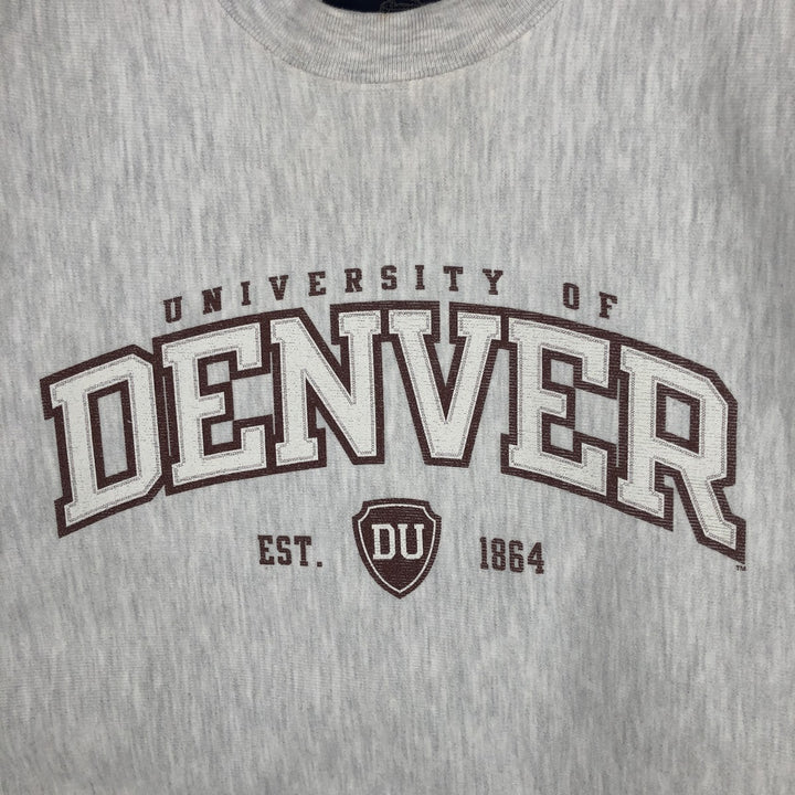 2000'S Champion Triple Print Original Reverse Weave College Sweatshirt, Men's Size Small cotton gray type Vintage Second Hand