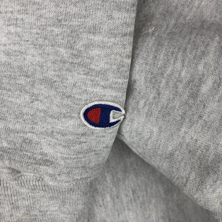 2000'S Champion back print sweatshirt with no eyes, size M, men's cotton gray type Vintage Second Hand