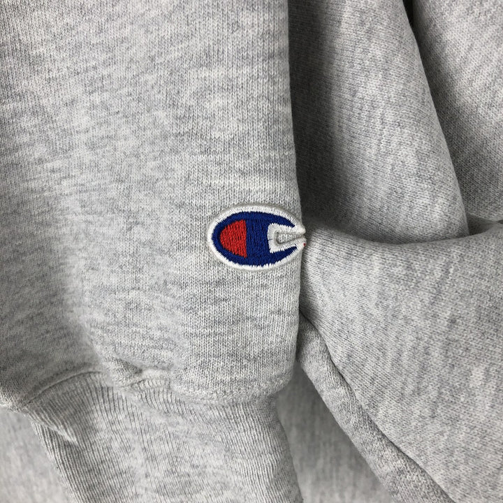 2000'S Champion back print sweatshirt with no eyes, size M, men's cotton gray type Vintage Second Hand