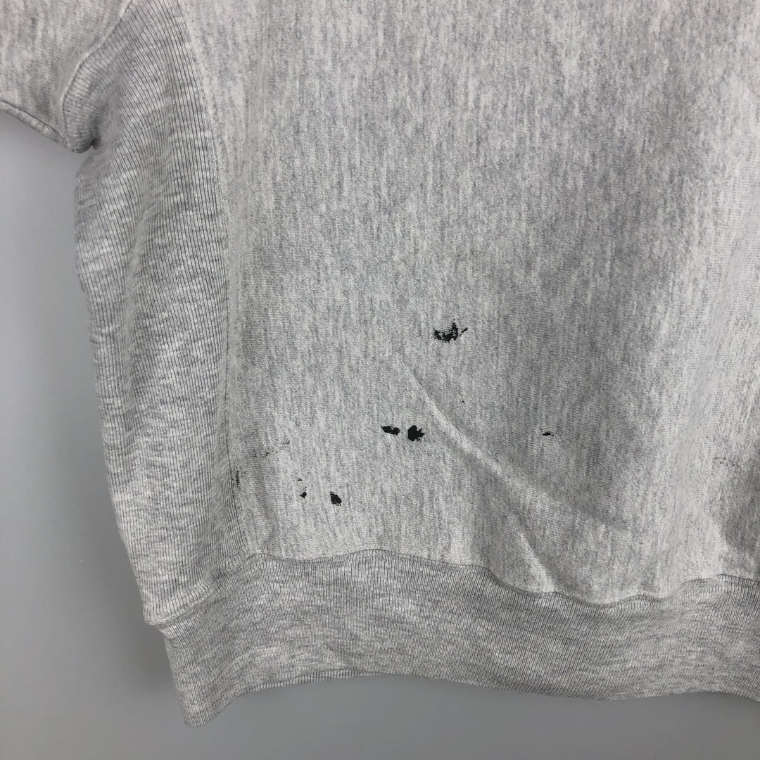 2000'S Champion back print sweatshirt with no eyes, size M, men's cotton gray type Vintage Second Hand