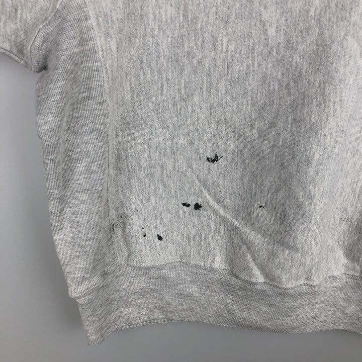 2000'S Champion back print sweatshirt with no eyes, size M, men's cotton gray type Vintage Second Hand
