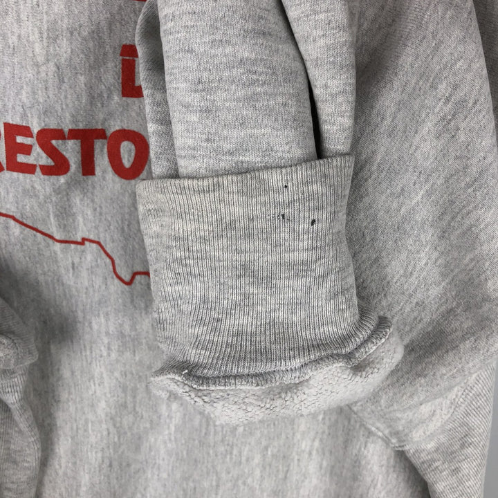 2000'S Champion back print sweatshirt with no eyes, size M, men's cotton gray type Vintage Second Hand
