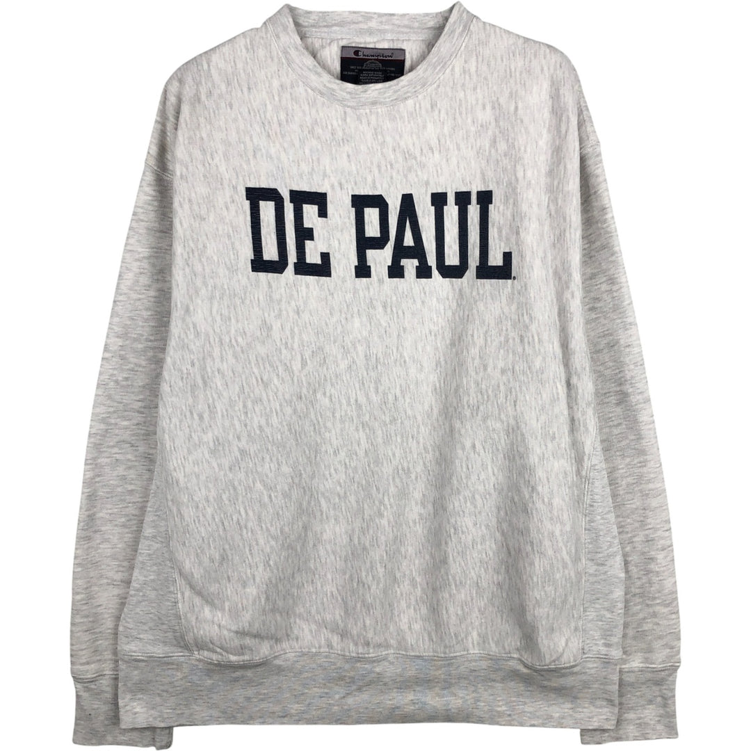 2000'S Champion College Sweatshirt, Men's Size L cotton gray type Vintage Second Hand