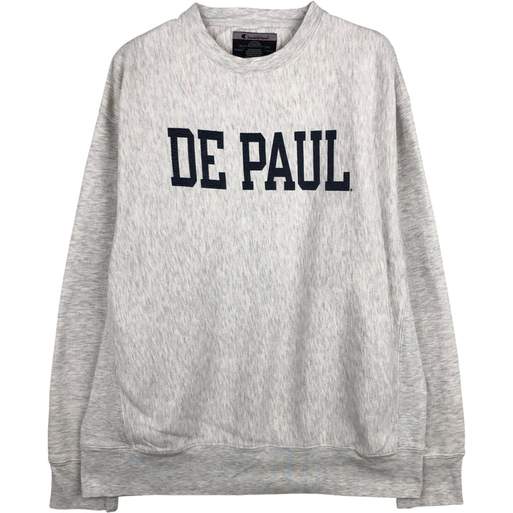 2000'S Champion College Sweatshirt, Men's Size L cotton gray type Vintage Second Hand