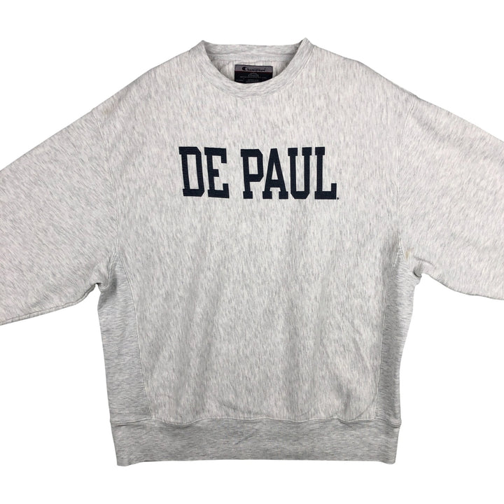 2000'S Champion College Sweatshirt, Men's Size L cotton gray type Vintage Second Hand