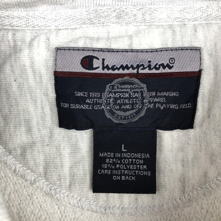 2000'S Champion College Sweatshirt, Men's Size L cotton gray type Vintage Second Hand