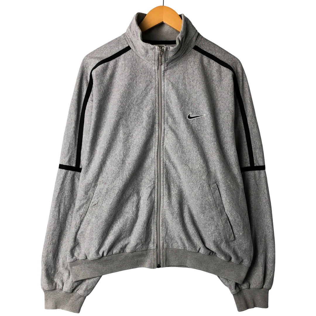 Vintage 90'S Nike Silver Tag High Neck Full Zip Hoodie, Men's Size L cotton gray type Vintage Second Hand