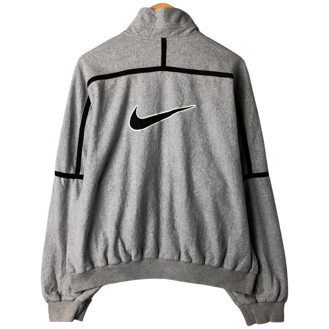 Vintage 90'S Nike Silver Tag High Neck Full Zip Hoodie, Men's Size L cotton gray type Vintage Second Hand