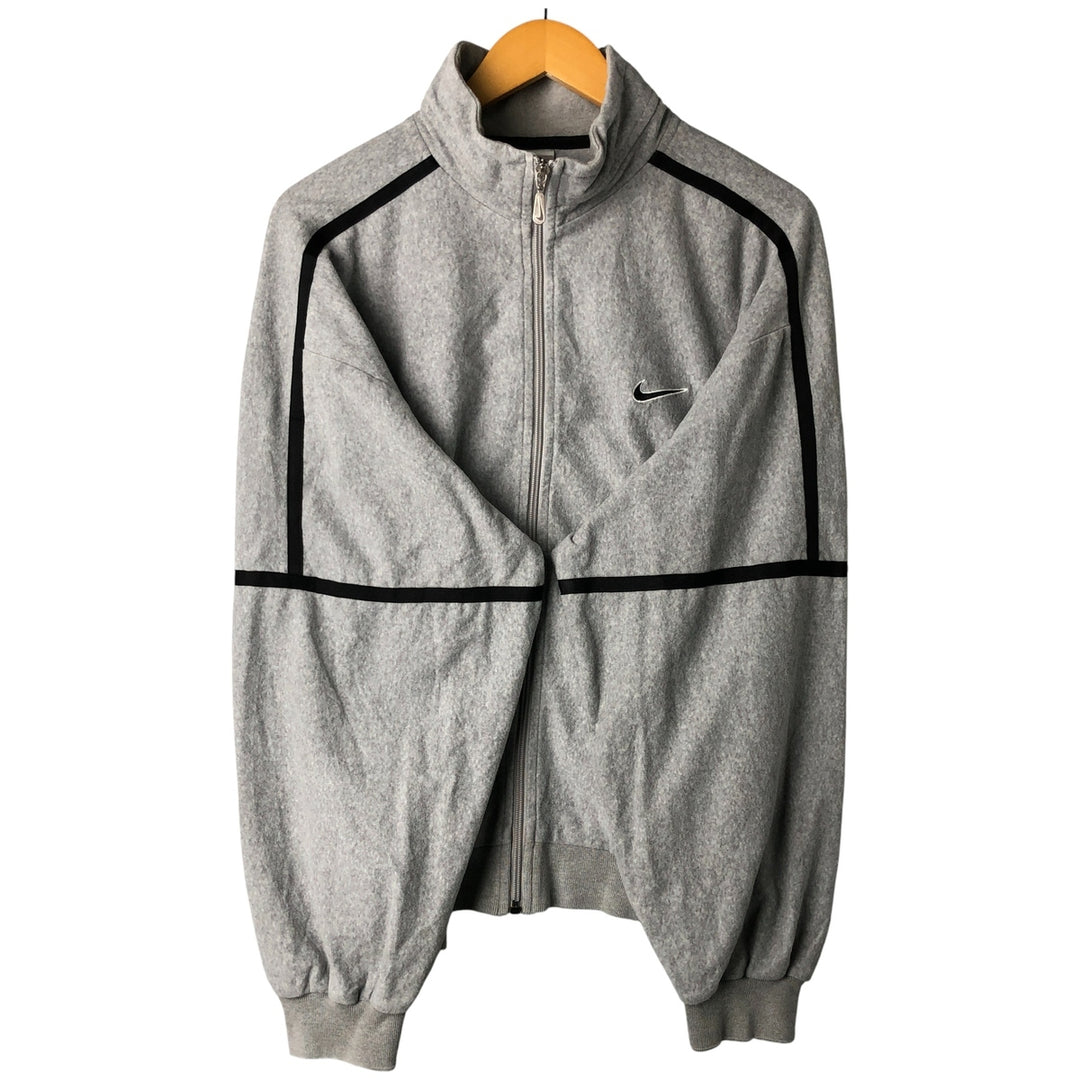 Vintage 90'S Nike Silver Tag High Neck Full Zip Hoodie, Men's Size L cotton gray type Vintage Second Hand