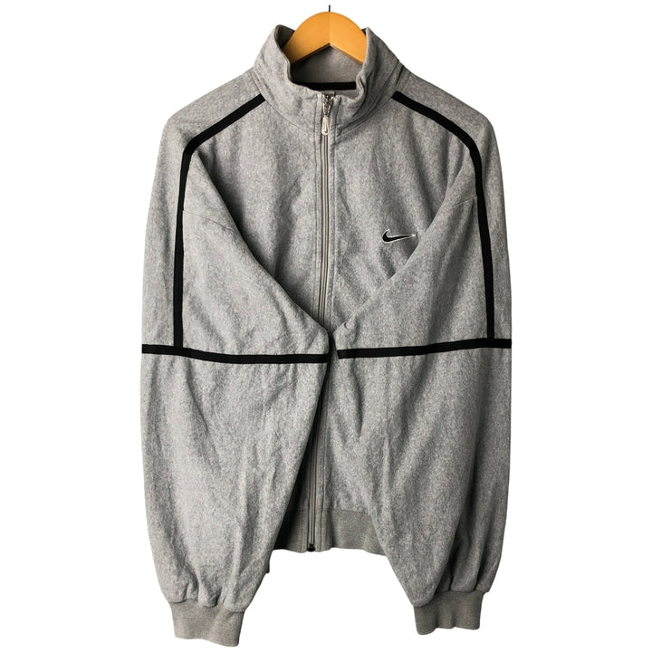 Vintage 90'S Nike Silver Tag High Neck Full Zip Hoodie, Men's Size L cotton gray type Vintage Second Hand