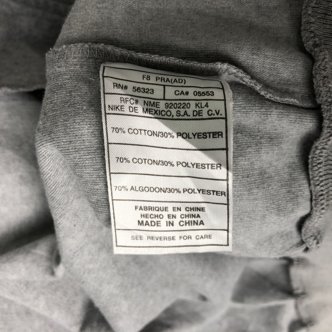 Vintage 90'S Nike Silver Tag High Neck Full Zip Hoodie, Men's Size L cotton gray type Vintage Second Hand