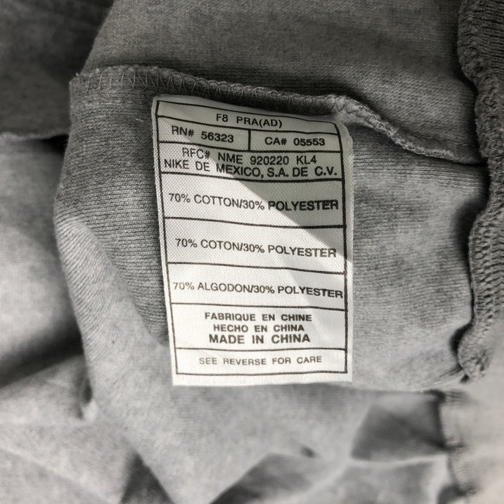 Vintage 90'S Nike Silver Tag High Neck Full Zip Hoodie, Men's Size L cotton gray type Vintage Second Hand