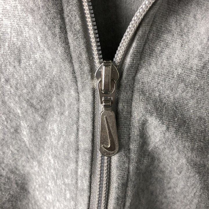 Vintage 90'S Nike Silver Tag High Neck Full Zip Hoodie, Men's Size L cotton gray type Vintage Second Hand