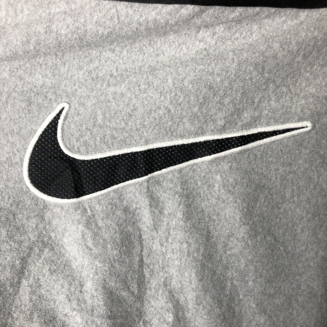 Vintage 90'S Nike Silver Tag High Neck Full Zip Hoodie, Men's Size L cotton gray type Vintage Second Hand