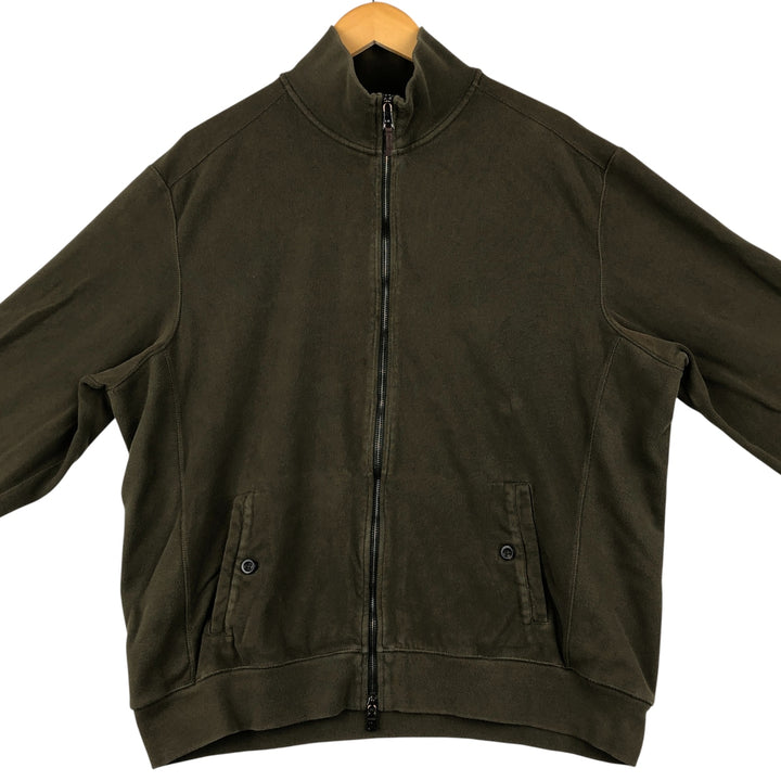 Ralph Lauren POLO by Ralph Lauren full zip sweatshirt, men's XL size cotton Khaki type Vintage Second Hand