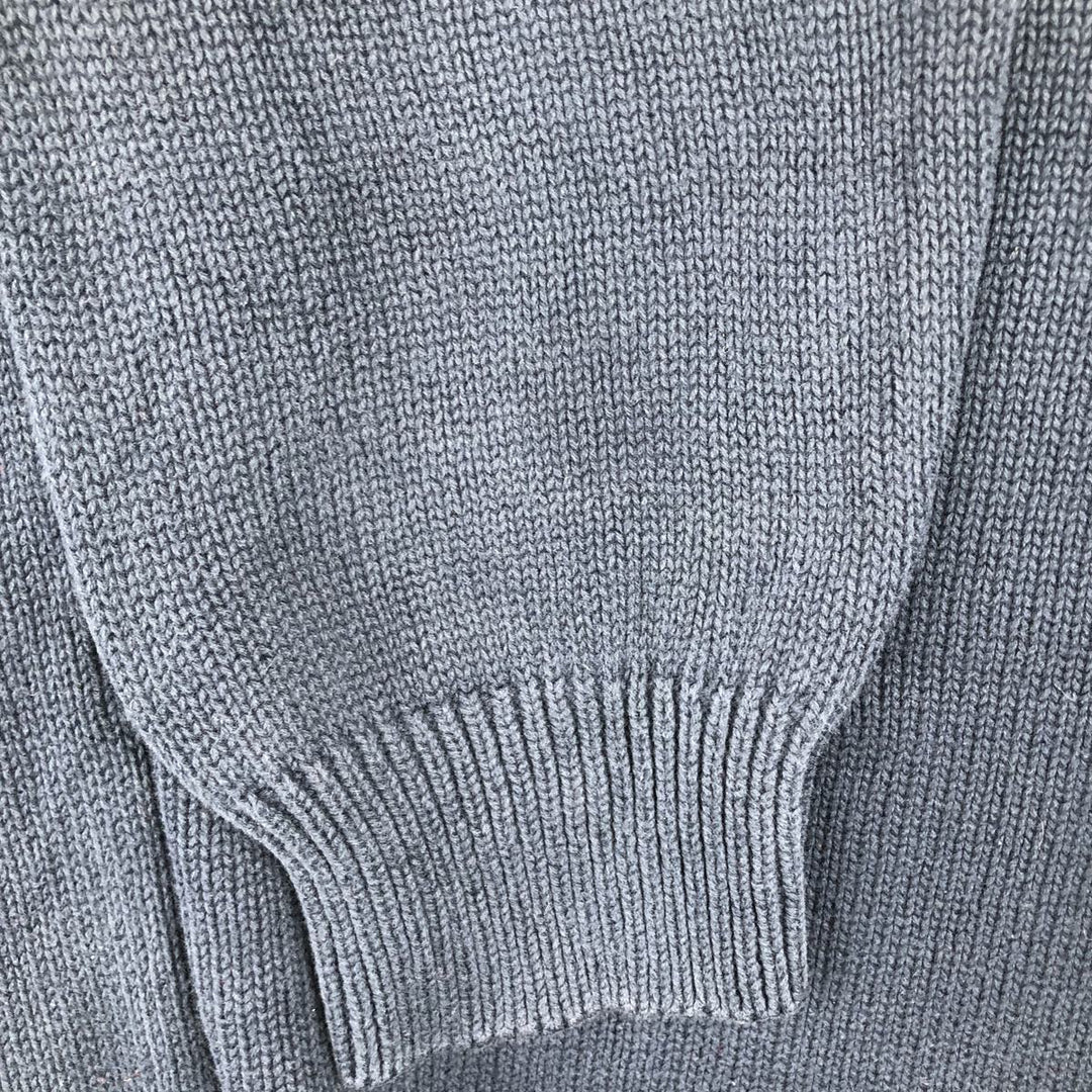 90s~ Tommy Hilfiger Cotton Knit Sweater Men's XL Vintage cotton navy blue type Vintage Second Hand