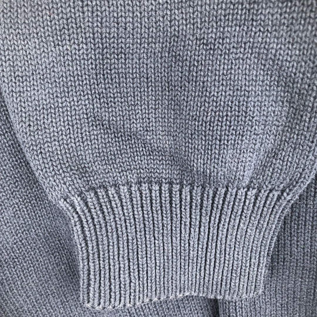 90s~ Tommy Hilfiger Cotton Knit Sweater Men's XL Vintage cotton navy blue type Vintage Second Hand