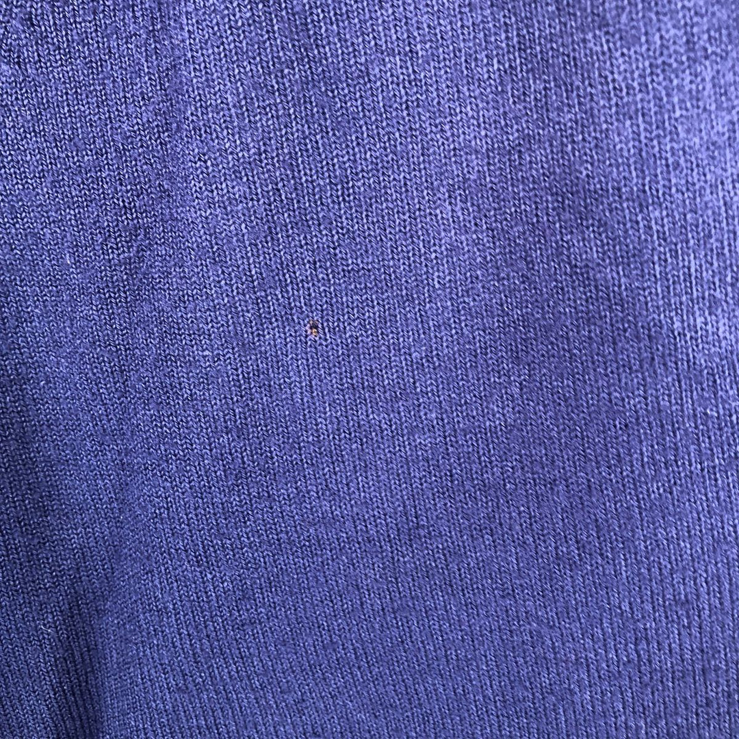 Vintage 1970'S Lacoste Izod V-neck knit sweater, size L, men's acrylic navy blue type Vintage Second Hand