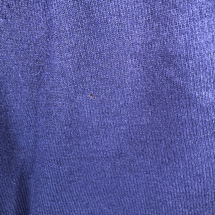Vintage 1970'S Lacoste Izod V-neck knit sweater, size L, men's acrylic navy blue type Vintage Second Hand
