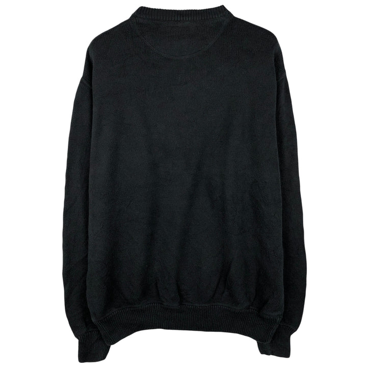 2000'S Eddie Bauer cotton knit sweater, men's size M cotton navy blue type Vintage Second Hand