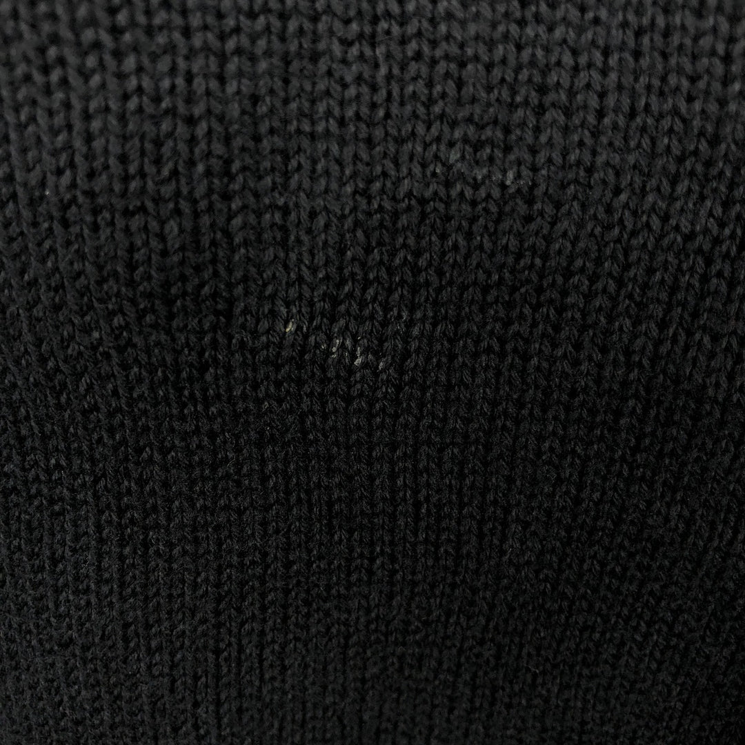 2000'S Eddie Bauer cotton knit sweater, men's size M cotton navy blue type Vintage Second Hand