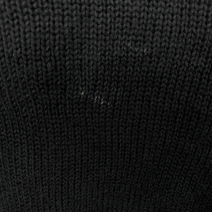 2000'S Eddie Bauer cotton knit sweater, men's size M cotton navy blue type Vintage Second Hand