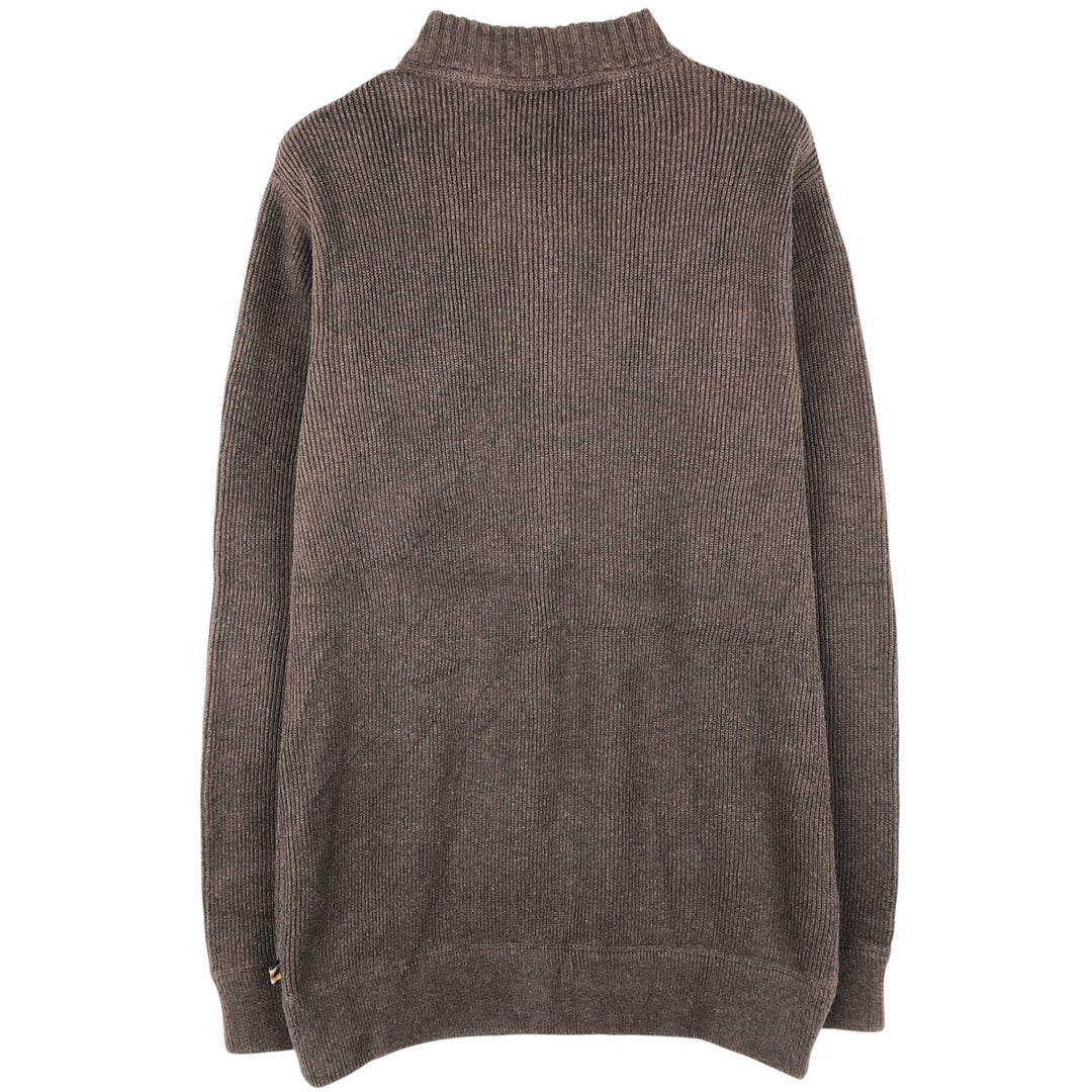 Eddie Bauer Ribbed Henley Cotton Knit Sweater, Men's XXL cotton brown type Vintage Second Hand