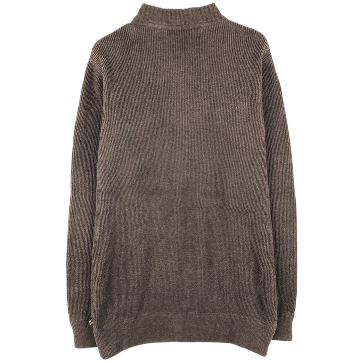Eddie Bauer Ribbed Henley Cotton Knit Sweater, Men's XXL cotton brown type Vintage Second Hand