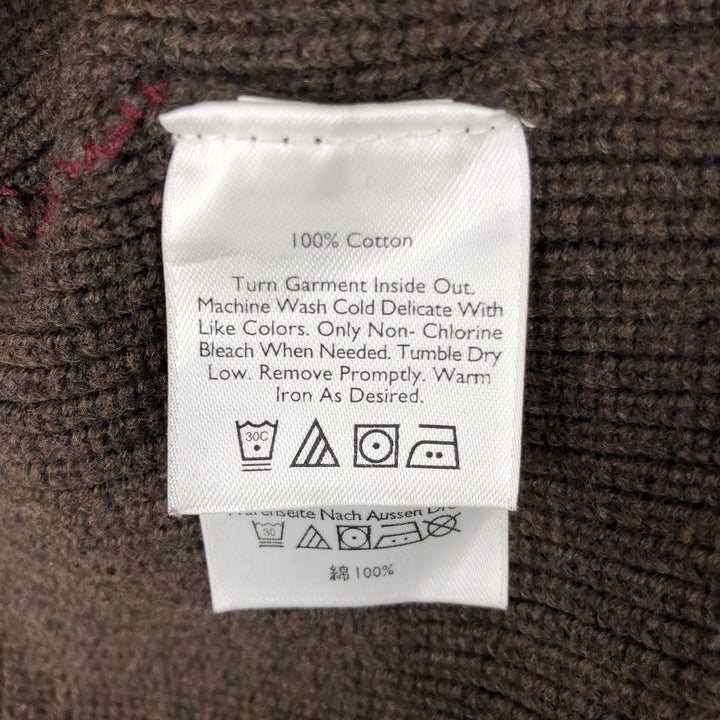 Eddie Bauer Ribbed Henley Cotton Knit Sweater, Men's XXL cotton brown type Vintage Second Hand