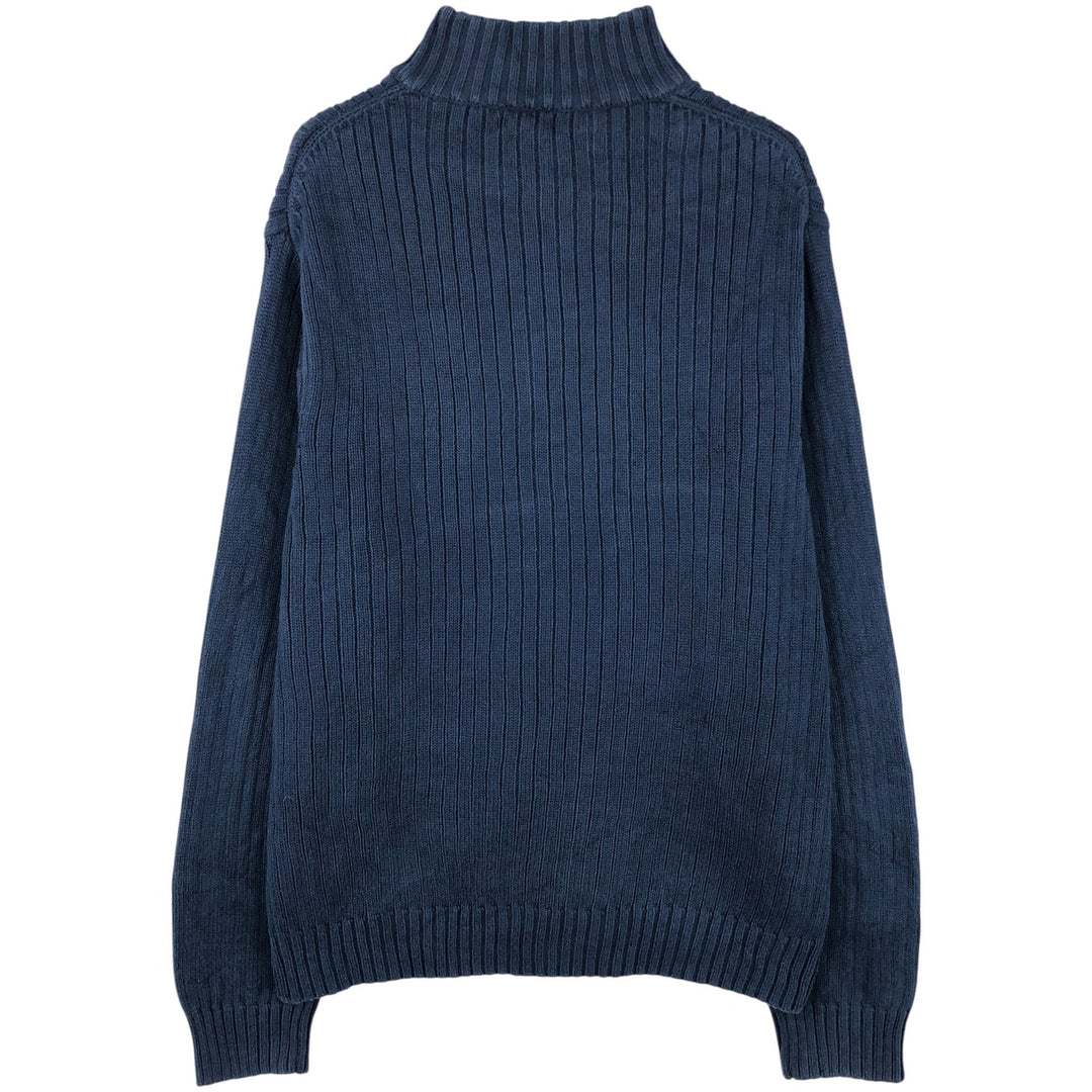 Calvin Klein Jeans Ribbed Driver's Knit Sweater, Men's Size L unclear navy blue type Vintage Second Hand