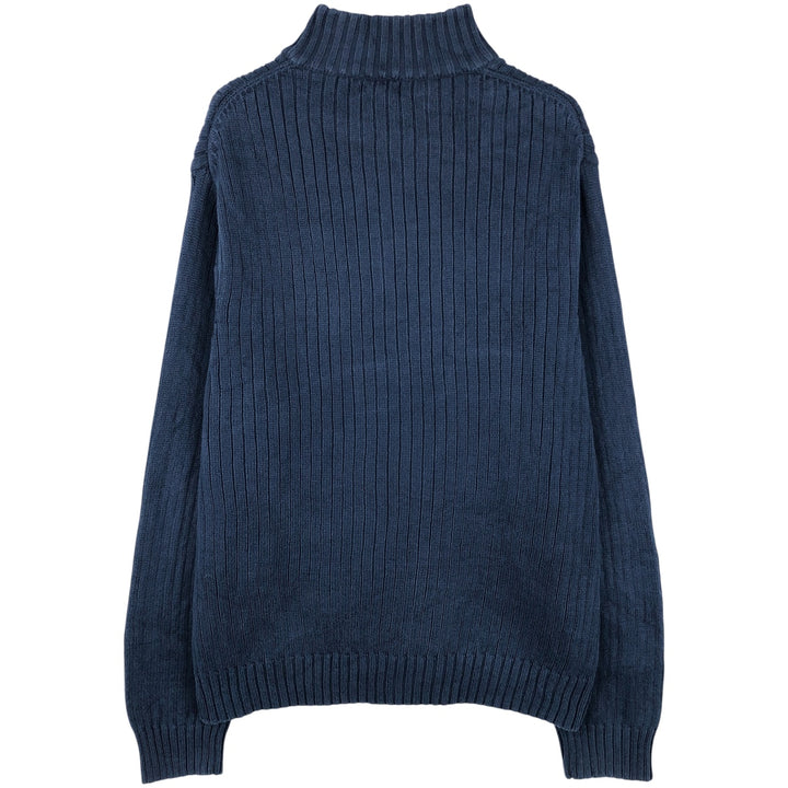 Calvin Klein Jeans Ribbed Driver's Knit Sweater, Men's Size L unclear navy blue type Vintage Second Hand