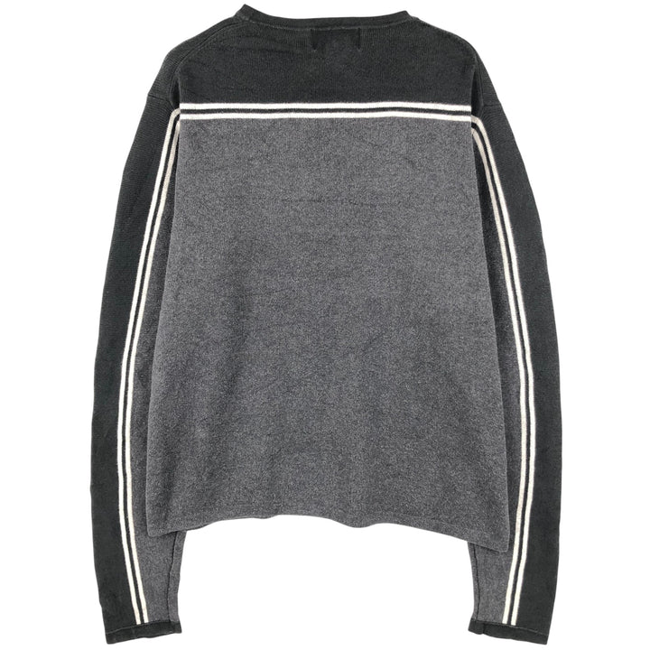 2000'S Eddie Bauer cotton knit sweater, men's size L cotton black type Vintage Second Hand
