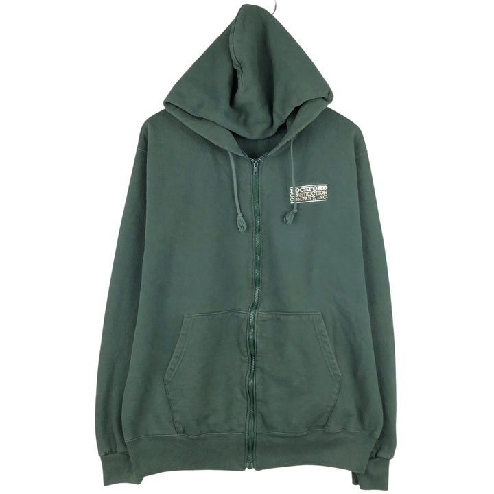 Vintage 90'S Champion Authentic Athleticwear full-zip sweatshirt hoodie, Made in USA, Men's XL cotton Green type dark green Vintage Second Hand