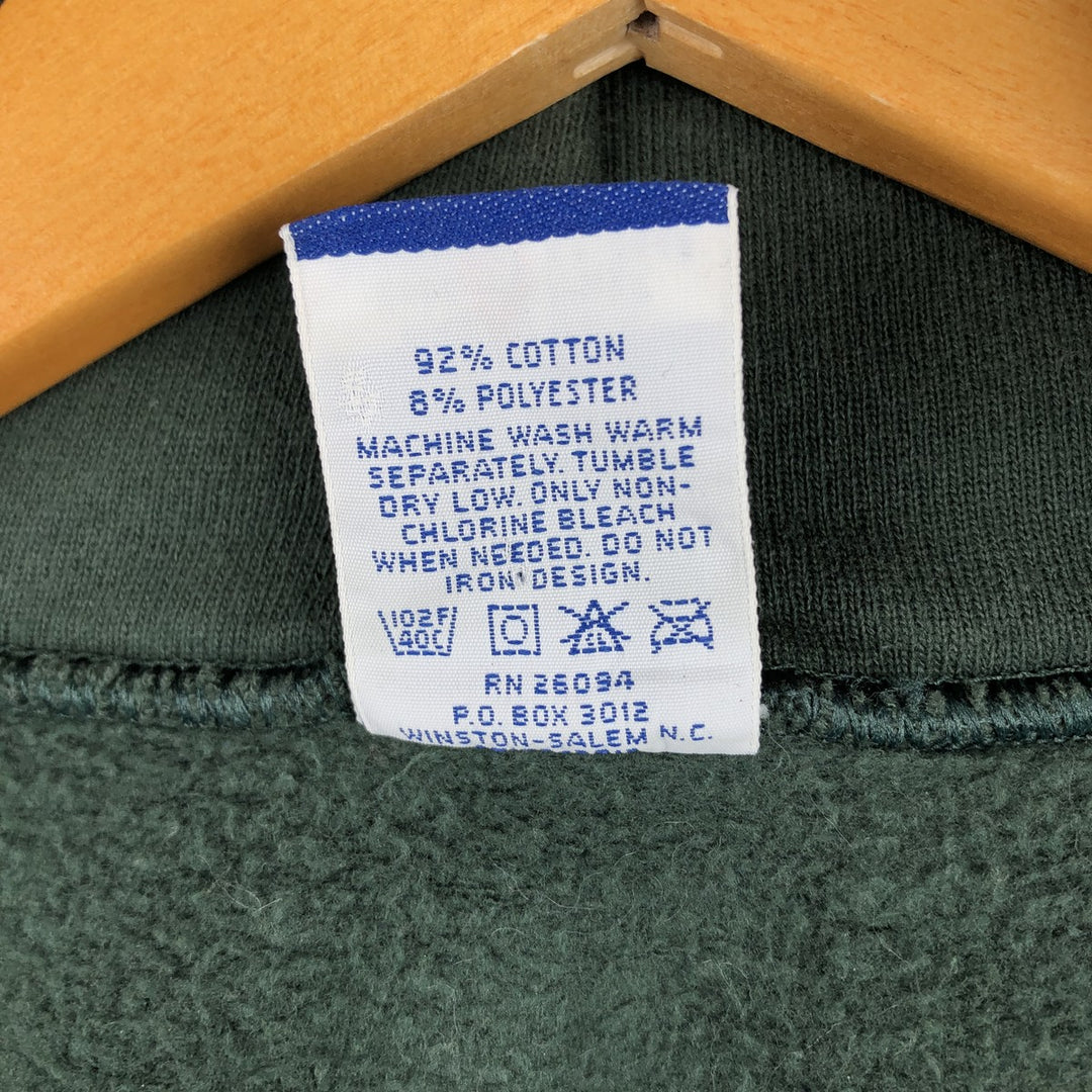 Vintage 90'S Champion Authentic Athleticwear full-zip sweatshirt hoodie, Made in USA, Men's XL cotton Green type dark green Vintage Second Hand