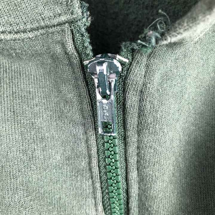 Vintage 90'S Champion Authentic Athleticwear full-zip sweatshirt hoodie, Made in USA, Men's XL cotton Green type dark green Vintage Second Hand