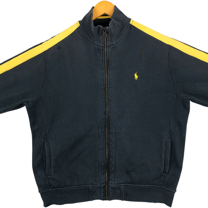 Ralph Lauren POLO by Ralph Lauren full zip sweatshirt, men's XL size cotton black type Vintage Second Hand