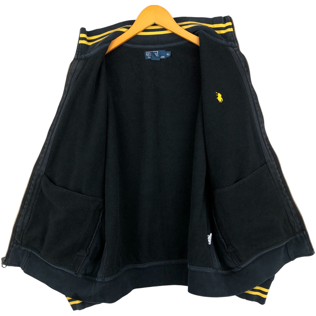 Ralph Lauren POLO by Ralph Lauren full zip sweatshirt, men's XL size cotton black type Vintage Second Hand