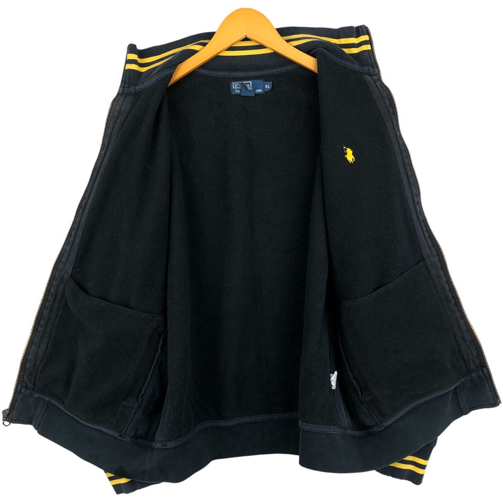 Ralph Lauren POLO by Ralph Lauren full zip sweatshirt, men's XL size cotton black type Vintage Second Hand