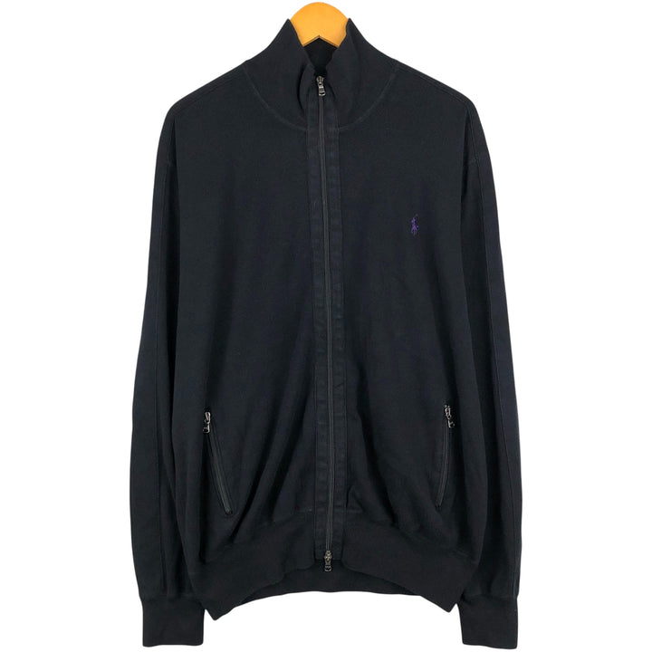 Ralph Lauren POLO Ralph Lauren full-zip sweatshirt, men's size XL cotton black type Vintage Second Hand